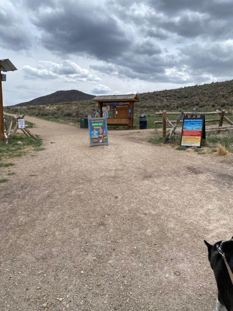The entrance to Round Valley's hiking trails in Park City, Utah